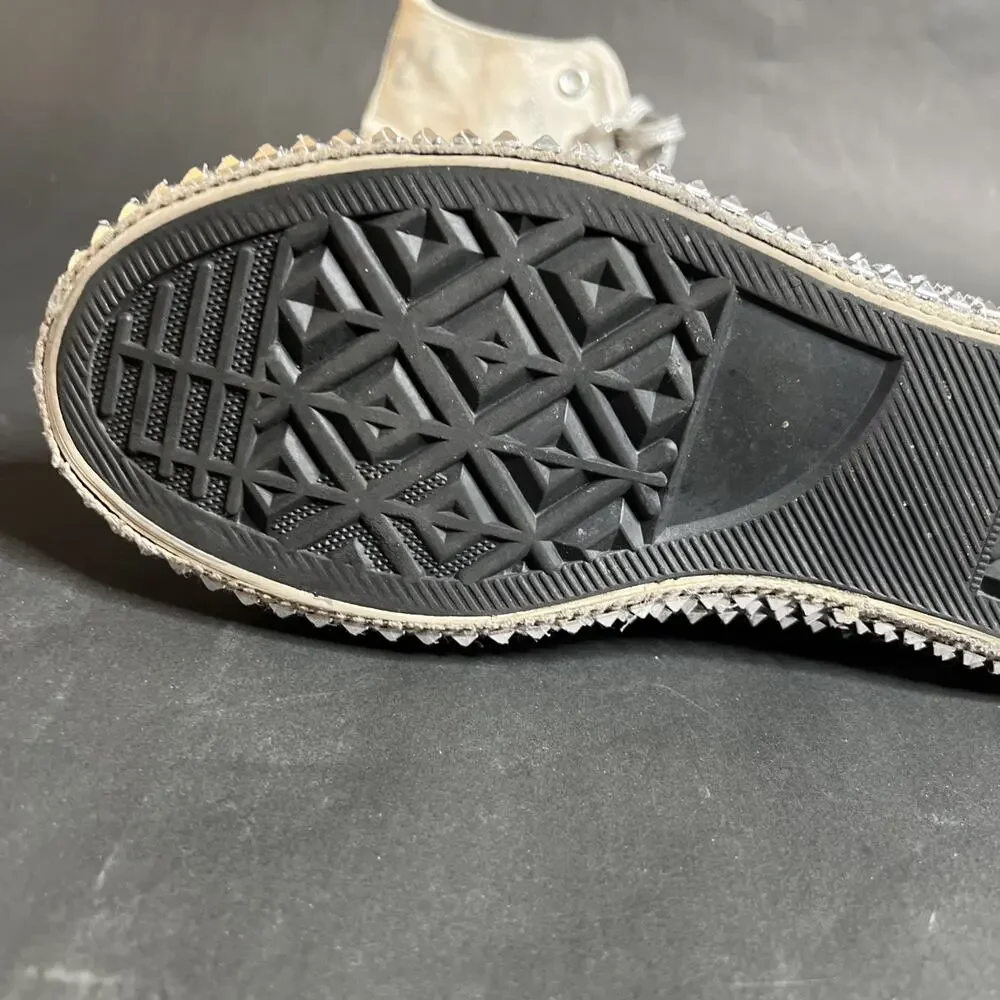 Nan-ku Couture White Jewel Studded Hi Top Sneakers Size 9.5 Tasseled Medallion - Picture 14 of 15